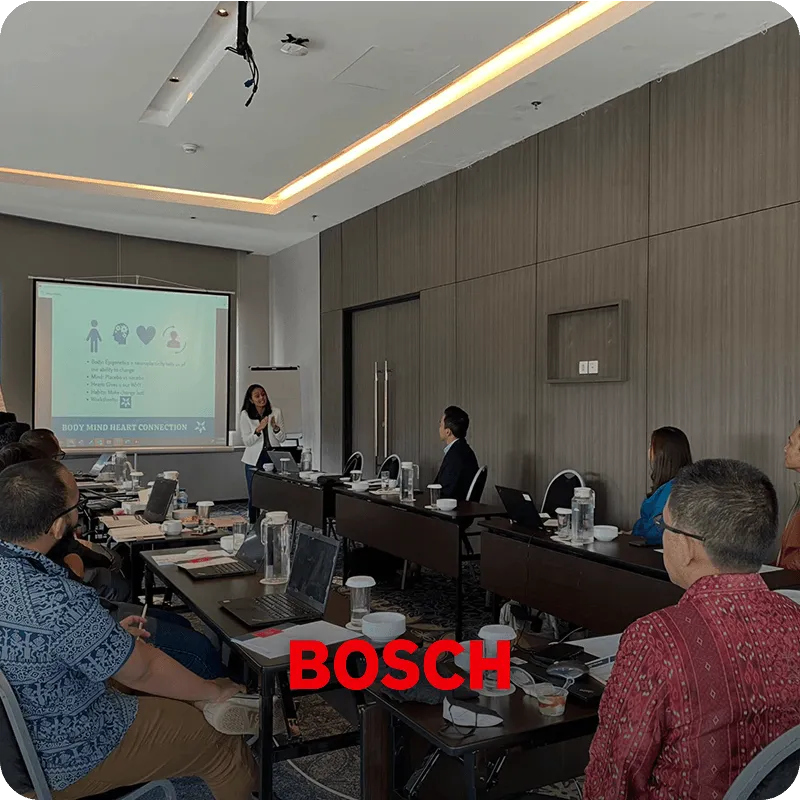 A leadership team workshop at Bosch Jakarta